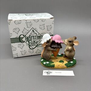 Charming Tails Triple Delight Ice Cream Figurine Dean Griff Fitz And Floyd 1999